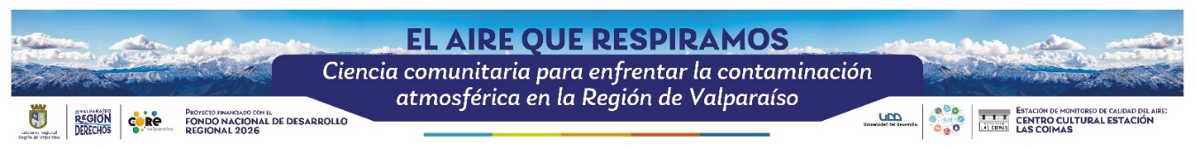 Lienzo El Aire que Respiramos: Ciencia comunitaria para enfrentar la contaminación atmosférica en la Región de Valparaíso